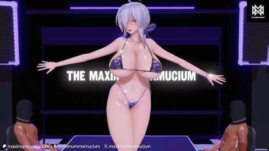 MMD  舞啪 薇薇安×弱音#3D